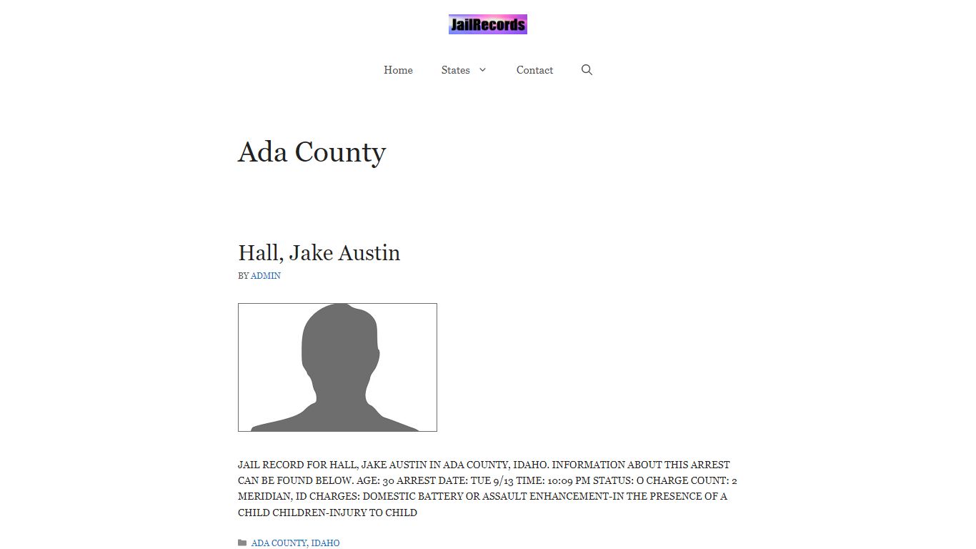 Ada County Arrest Records